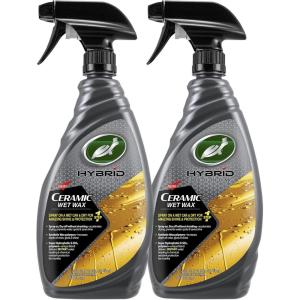 imageTurtle Wax 53410 Hybrid Solutions Ceramic Wet Wax One Step Shine and Protection Solution Extreme Water Beading Keeps Vehicle Cleaner for Longer No Streaks 26 oz Pack of 152 Fl Oz Pack of 1