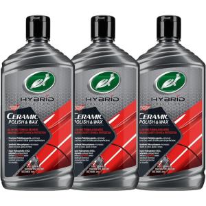 imageTurtle Wax 53412 Hybrid Solutions Ceramic Polish and Wax Removes Car Scratches and Swirl Marks Provides Water Repellency Protection and Shine Hand or Machine Application 14 oz Pack of 1033 Fl Oz Pack of 3