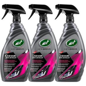 imageTurtle Wax 53413 Hybrid Solutions Ceramic 3in1 Detailer Waterless Wash and Ceramic Wax Detailing Spray Cleans Shines and Protects Paint Glass and Wheels Repels Water and Dirt 32 oz Pack of 164 Fl Oz Pack of 1
