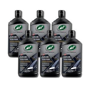 imageTurtle Wax 53448 Hybrid Solutions Ceramic Acrylic Black Polish and Wax Formulated for Black Car Paint Removes Surface Scratches and Swirl Marks Provides Water Repellency 14 oz Pack of 11 Count Pack of 1