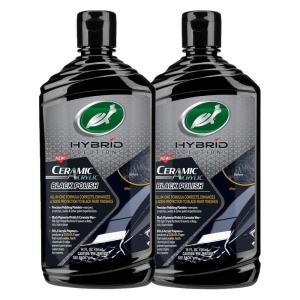 imageTurtle Wax 53448 Hybrid Solutions Ceramic Acrylic Black Polish and Wax Formulated for Black Car Paint Removes Surface Scratches and Swirl Marks Provides Water Repellency 14 oz Pack of 114 Ounce Pack of 2