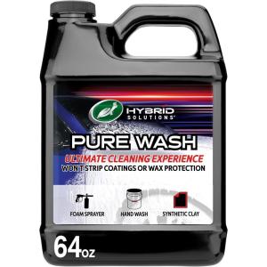 imageTurtle Wax 54320 Hybrid Solutions SlickNSlide Pure Wash pH Neutral Extreme Foaming Car Wash Soap Hand Wash or Foam Cannon Application Clay Bar Lubricant Spot Free Clean 64 oz Pack of 1
