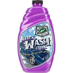 imageTurtle Wax X Mister Cartoon 54253 Slick Foam Wash and Wax Clean and Protect in One Step pH Neutral Formula High Shine Finish Safe for Cars Trucks SUVs RVs Motorcycles and More 48 oz
